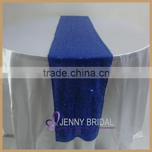 TR064#8 Christmas Decor Royal Blue Sequin Wholesale Cheap Table Runners thumbnail-1