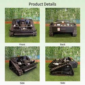 Vigorun VTLM600 RC Crawler Lawn Mower 600mm Cut Gasoline Engine Flail Blade Slope Grass Cutter thumbnail-3
