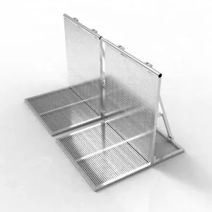 Powder-coated Galvanized Mobile Folding Safety Fence for Pedestrian Crowd Control, Events, Concerts, and Other Events. thumbnail-1