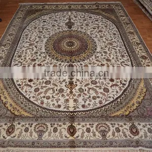 Chinese Handwoven Cotton and Silk Carpet Turkish Carpet Prayer Mat 8x10 ft thumbnail-5