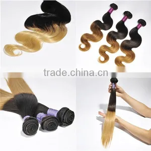 Two Tone Ombre Colored Hair Weave Bundles thumbnail-4