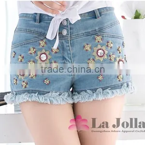 2016 Summer New Style Ladies Rivet Short Trousers 240J thumbnail-2