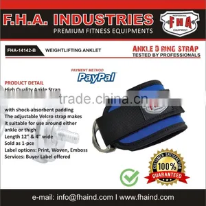 Weightlifting Neoprene Anklet D Ring for Leg Pulling Push up Training Anklet by FHA INDUSTRIES SIALKOT PAKISTAN thumbnail-1