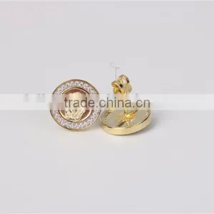 Factory Direct Sale Round Shape Zicon 925 Silver Stud Hip Hop Medusa Earring Jewelry thumbnail-5