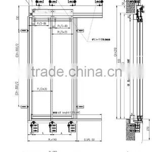 Lift Parts Two Panels Side Opening Landing Doors thumbnail-2