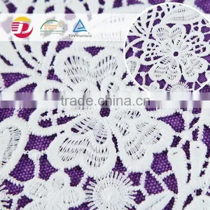 Wholesale High Quality 100 Poly Bulk White Lace Fabric Blouses Heavy African Lace Fabric Swiss Voile Lace thumbnail-6
