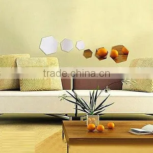 Acrylic Modern DIY Hexagon Removable Furniture Decoration Mirror Wall Sticker Quality Choice thumbnail-3