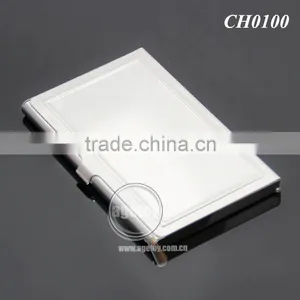 High Quality Pocket Business Card Holder Stainless Steel Plated Silver Concavity Metal Blank Card Case thumbnail-6