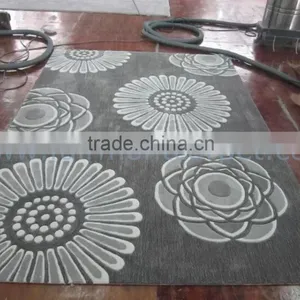 Flower Pattern Design Washable Hand Wool Rugs thumbnail-5