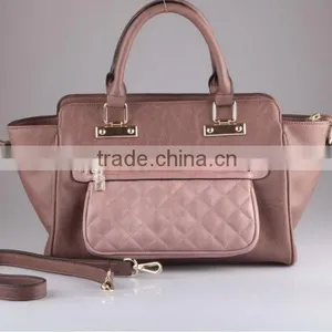2840-2015 Quilted Two Tones Custom Tote Handbag Wholesale China thumbnail-2