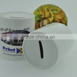Hot Selling Good Quality Wholesale Price Blank White Sublimation Coated Printing Ceramic Piggy Bank thumbnail-4