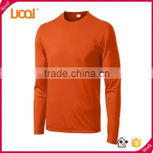 2016 Guangzhou Luoqi Plain Dye Dry Fit T-shirt/summer Fashion Long Sleeve O-neck Tshirt/custom Man Running Gym t Shirt Quality Choice thumbnail-3