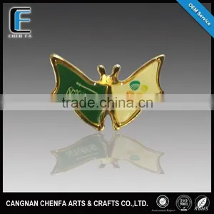 Custom Perfect Gift Brass(zinc Alloy) Metal Butterfly Lapel Pin Badge thumbnail-1