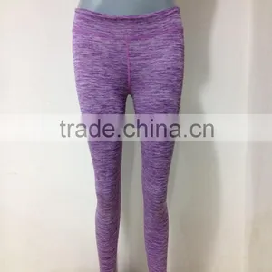 Santic Wholesale Gym Wear Sublimation Print Yoga Pants Contrast Waistband Leggings thumbnail-6