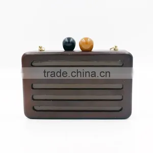 Wholesale in China Wooden Clutch Bag for Women thumbnail-1