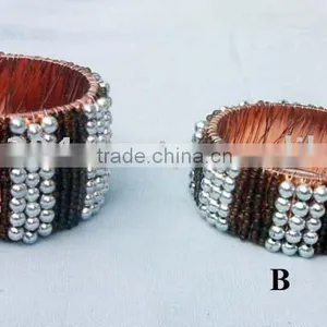 Napkin Ring for Table Decoration, Beaded Napkin Ring, Crystal Napkin Ring thumbnail-1