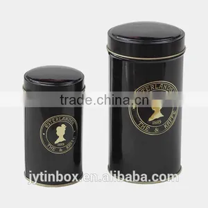 Black Color Round Tea Tin Can/tea Tin Set thumbnail-1
