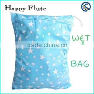 Happy Flute Printed Cloth Diaper Bag Custom Wet Bag Reusable Wet Bag thumbnail-1