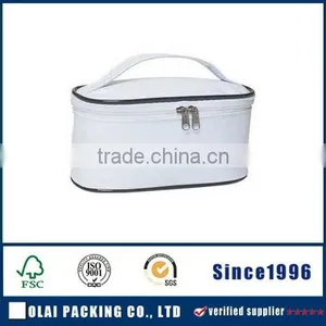 Fancy White Custom Promotional Frosted PVC Cosmetic Bag thumbnail-1