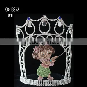 Summer Holiday Custom Girl Rhinestone Crowns Happy Dance Hula thumbnail-1