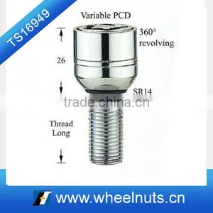 SR14 Ball Seat Variable PCD Car Wheel Lock Bolts thumbnail-1