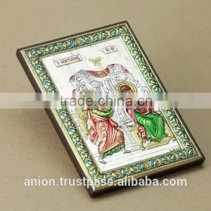 Greek & Russian Orthodox Wooden Icon. Angels. Annunciation. Big Size thumbnail-6