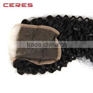 Good Quality Virgin Malaysian Curly Hair Closure Piece thumbnail-6