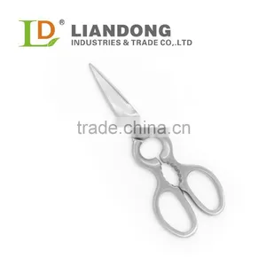 All Stainless Steel Bottle Gourd Shape Handle Kitchen Scissors thumbnail-1