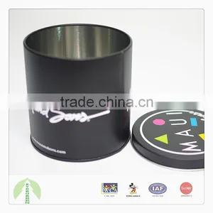 Round Shape Tin Box 9.52*9.80cm Black Tin Can thumbnail-1