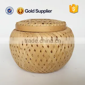 2016 High Quality Cheap Mini Round Bamboo Basket for Tea thumbnail-4