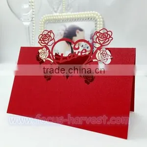 W31 Laser Wedding Card Place Card Love Flower Holder Table Seat Card for Wedding Quality Choice thumbnail-2