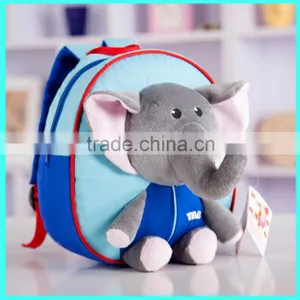Lovely Elephant Funny Cartoon School Backpack, Kids Zoo Plush Animal Bag Hanging Toy thumbnail-1