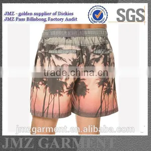 JMZ Custom OEM Wholesale Boardshorts Swimwears With Sublimation Palm Tree Printing Own Design Low Moq China thumbnail-3