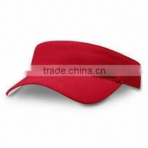 100% Cotton Wide Bill Sun Visor Caps thumbnail-1