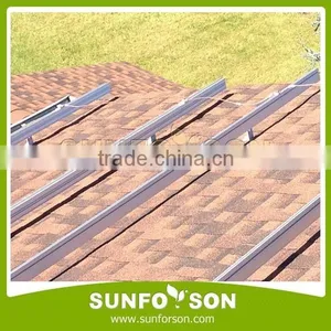 Pithced Asphalt Shing Roof Mount PV Supporting System thumbnail-1