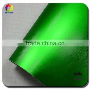 TSAUTOP BMP Brushed Matte Chrome Auto Car Wrap thumbnail-1