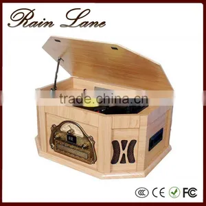Rain Lane Antique Multi Function Variable Speed Turntable Vinyl Record Player thumbnail-1