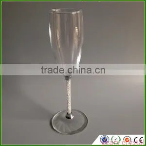Manufacture Stem Crystal Glass Wine Cup Wedding For Guests Champagne Glasses With Diamond thumbnail-1