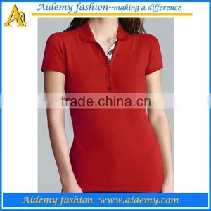 Cotton Polo Cotton Blend Women Blank Tshirt Polo thumbnail-1