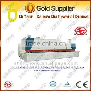 SHENCHONG HYDRAULIC VARIABLE RAKE CNC GUILLOTINE for 16mm~40mm Thick Metal Plate thumbnail-1