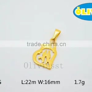 Olivia 2016 New Year Gift Present Fashion Modern 304 Stainless Steel Love Heart Shape Small Size Pendant thumbnail-3