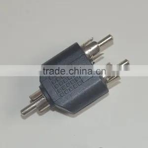 2016 New Arrival RCA Male to 2RCA Male Plug Y Splitter Adapter AV Audio RCA Connector thumbnail-1
