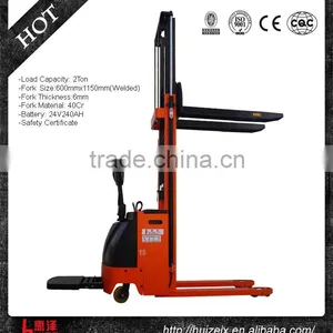 2Ton Full Electric Powered Battery Operated Straddle Pallet Stacker thumbnail-1