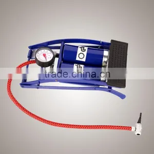 2016 Brand New Double Cylinder Foot Pump Barrel Inflator for Car Bicycle Bike Motorcycle Tyre High Quality thumbnail-1