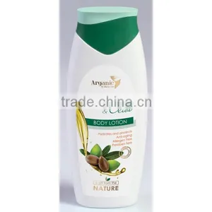 Body Lotion Argan and Olive Hydrates and Protects - 400ml. Paraben Free. Made in EU. Private Label thumbnail-1