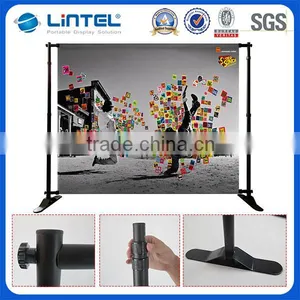 Trade Show TELESCOPIC Back Press Wall Backdrop Pop Up Booth Banner Display Stand thumbnail-1