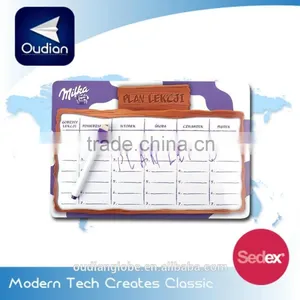 OEM Fridge Magnet Note Pad With Pen Holder Schedule Magnetic Board thumbnail-1
