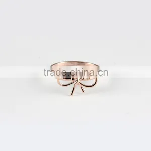 Trendy 2016 Stainless Steel Rose Gold Small Rings for Ladies thumbnail-1