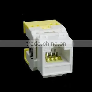 Cat 6A UL 180 Degree UTP 8P8C Connector Modular Keystone Jacks thumbnail-3