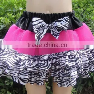 Mini Satin Ruffle Tutu, Red Polka Dots Girls Skirts With Ribbon Bow thumbnail-2